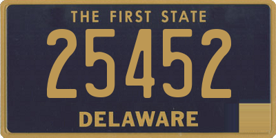 DE license plate 25452
