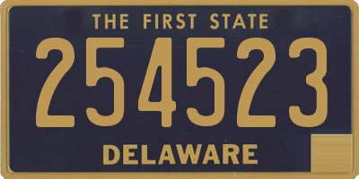 DE license plate 254523