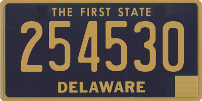 DE license plate 254530