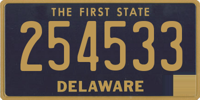 DE license plate 254533
