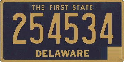 DE license plate 254534