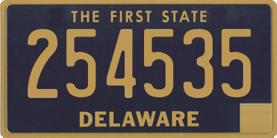 DE license plate 254535