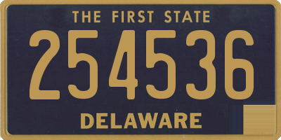 DE license plate 254536