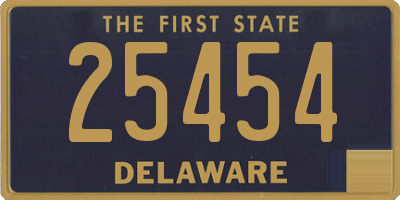 DE license plate 25454