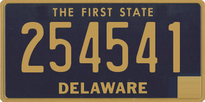 DE license plate 254541