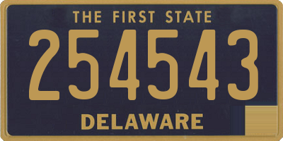 DE license plate 254543