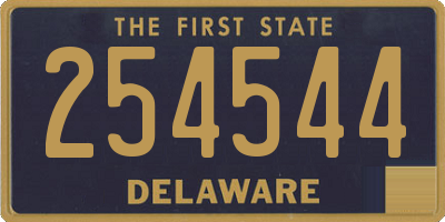 DE license plate 254544