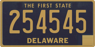 DE license plate 254545