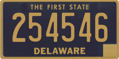 DE license plate 254546