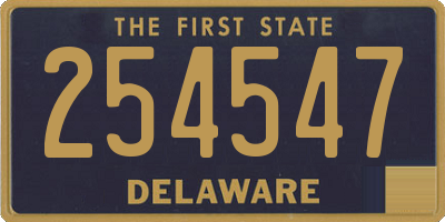 DE license plate 254547