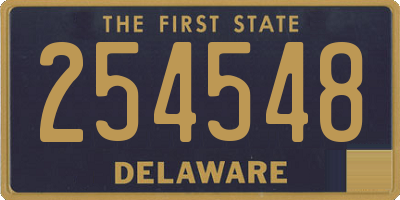 DE license plate 254548