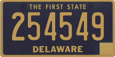 DE license plate 254549