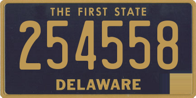 DE license plate 254558