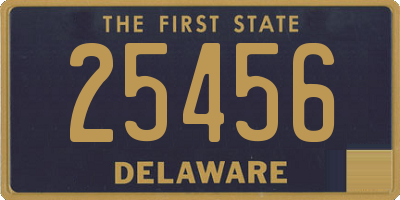 DE license plate 25456