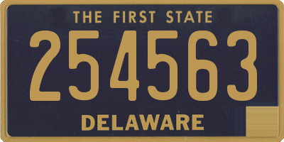 DE license plate 254563