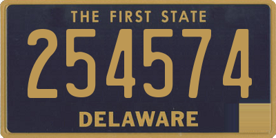 DE license plate 254574