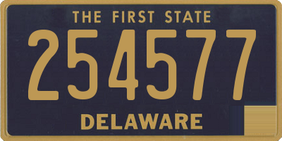 DE license plate 254577