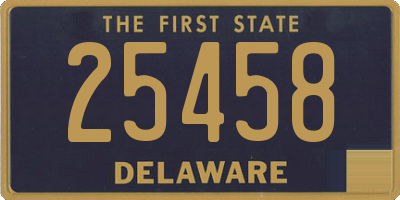 DE license plate 25458