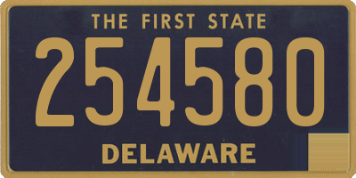 DE license plate 254580