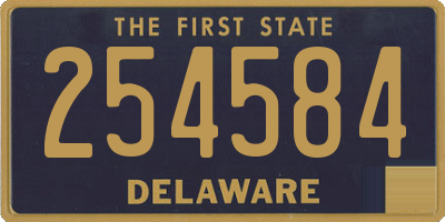 DE license plate 254584