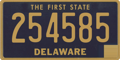 DE license plate 254585