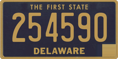 DE license plate 254590