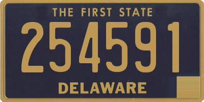 DE license plate 254591