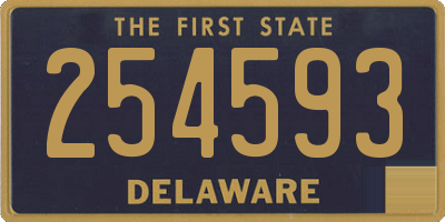 DE license plate 254593