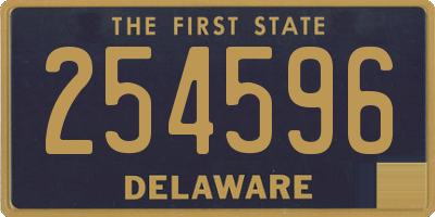 DE license plate 254596
