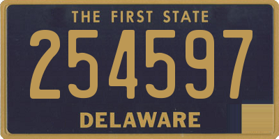 DE license plate 254597