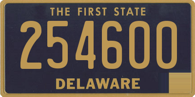 DE license plate 254600