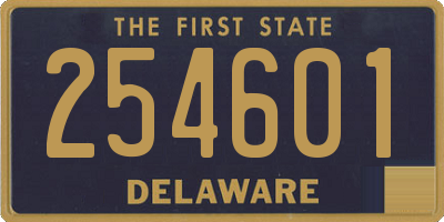 DE license plate 254601