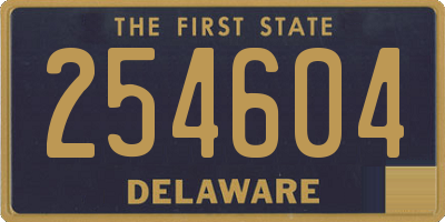 DE license plate 254604