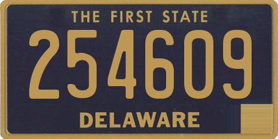 DE license plate 254609