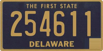 DE license plate 254611