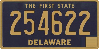DE license plate 254622