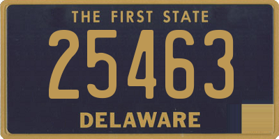DE license plate 25463