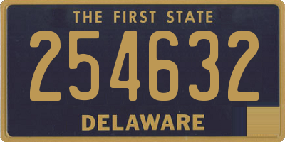 DE license plate 254632