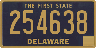 DE license plate 254638