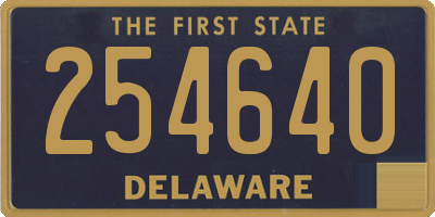 DE license plate 254640