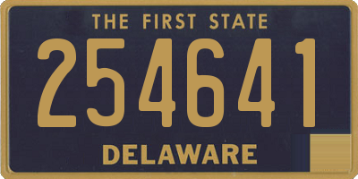 DE license plate 254641