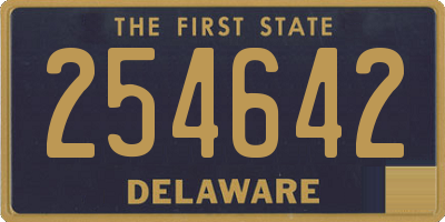 DE license plate 254642