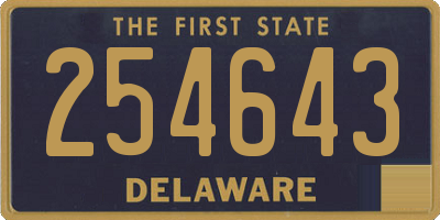 DE license plate 254643
