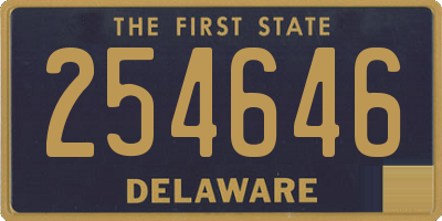DE license plate 254646