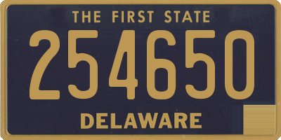 DE license plate 254650