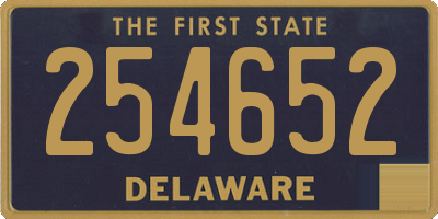 DE license plate 254652