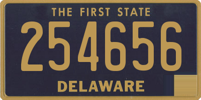 DE license plate 254656