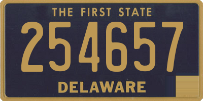 DE license plate 254657