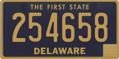 DE license plate 254658