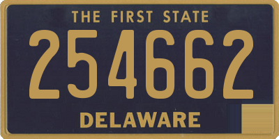 DE license plate 254662